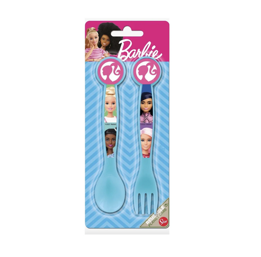 Set Cubiertos 2 Piezas Barbie