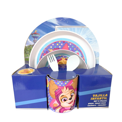 Set Vajilleria 5 Piezas Paw Patrol Skye