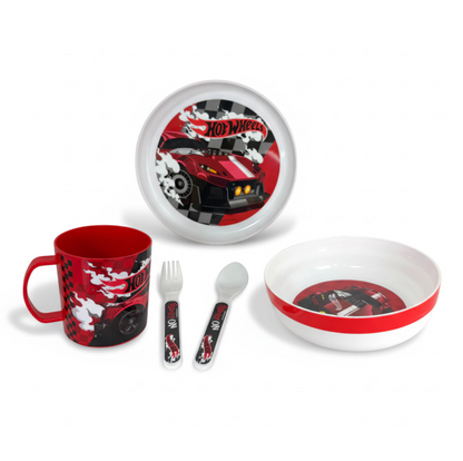 Set Vajilleria 5 Piezas Hot Wheels