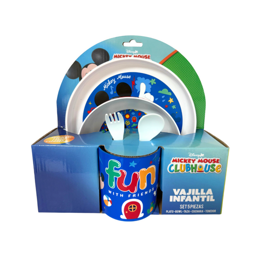 Set Vajilleria 5 Piezas Mickey