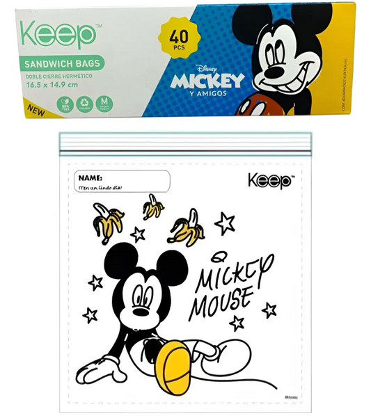 Bolsa Sandwich Mickey 40 Unidades