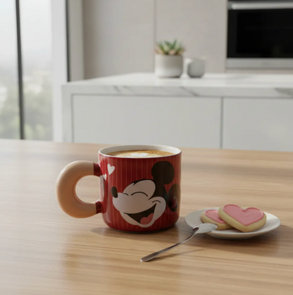 Tazon Macchiato Mickey Kiss 380ml Disney Dia de los Enamorados Valentin