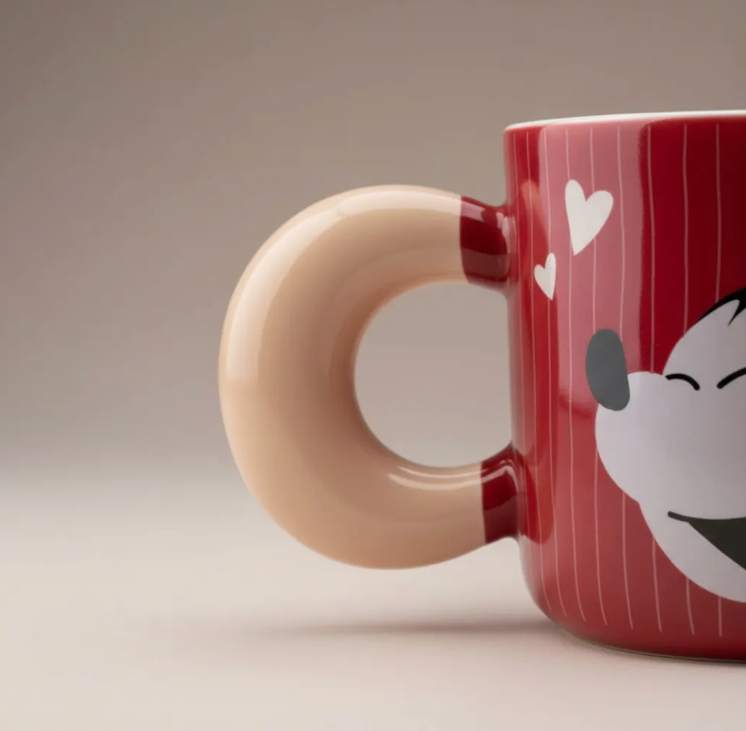 Tazon Macchiato Mickey Kiss 380ml Disney Dia de los Enamorados Valentin