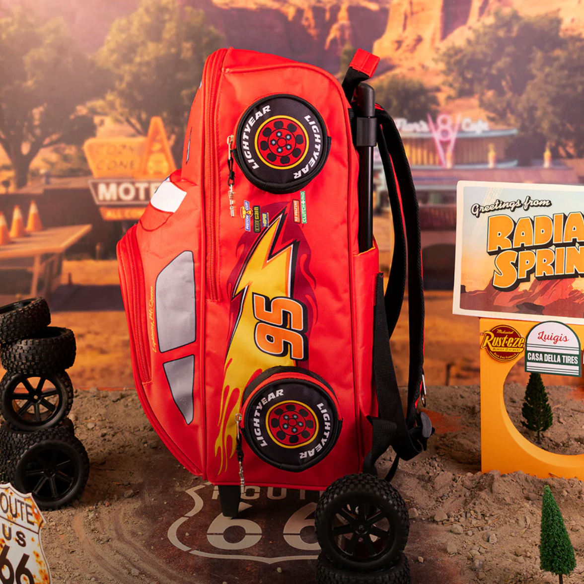 Mochila Cars Infantil 3D con Ruedas