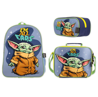 Set Escolar Star Wars Infantil Mochila + Lonchera + Estuche