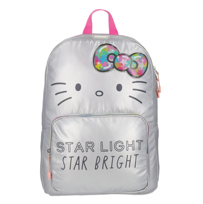 Mochila Hello Kitty Juvenil Metalizada