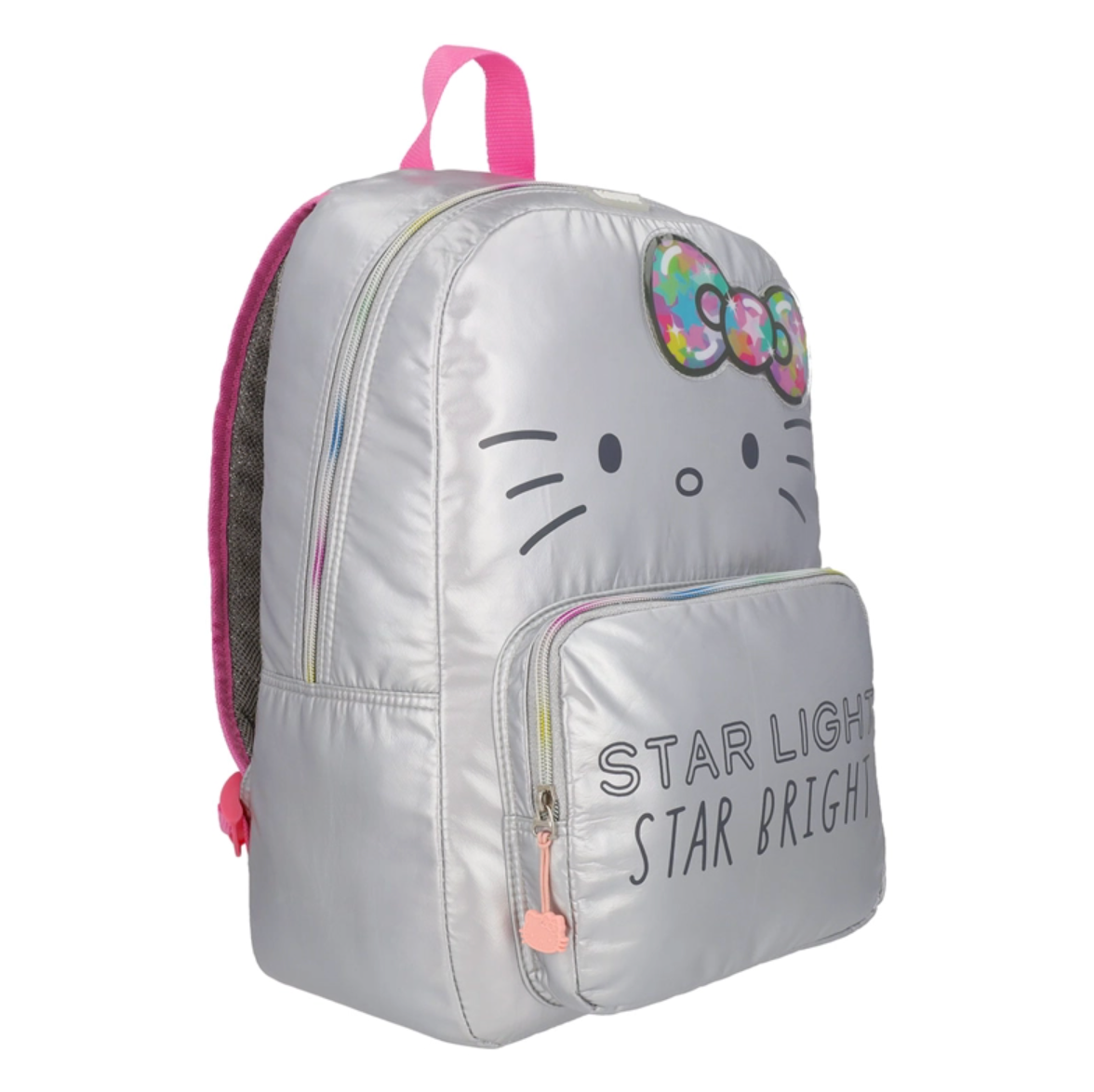 Mochila Hello Kitty Juvenil Metalizada