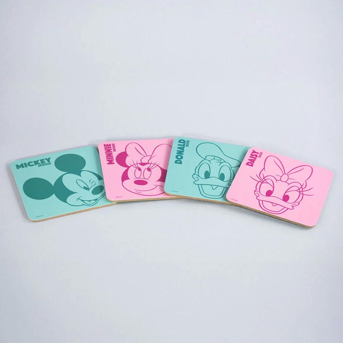 Set 4 Posavaso Summer Disney Mickey Minnie Daisy Donald