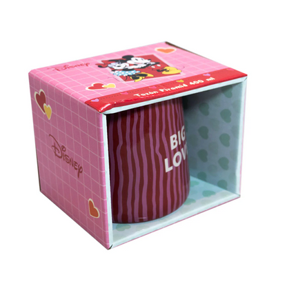 Tazon Piramide Kiss Mickey y Minnie 400ml Disney Dia de los Enamorados Valentin