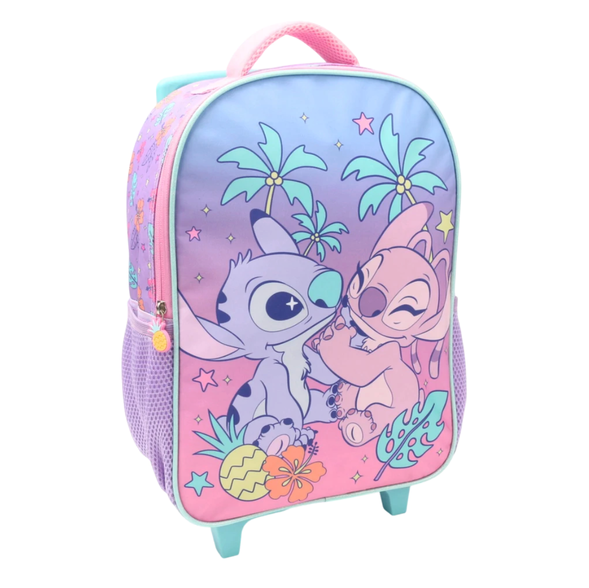 Mochila Stitch & Angel con Ruedas Infantil 15"