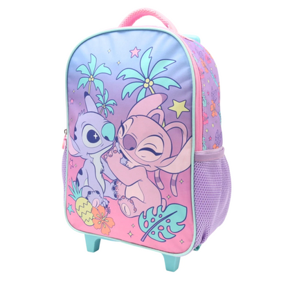 Mochila Stitch & Angel con Ruedas Infantil 15"