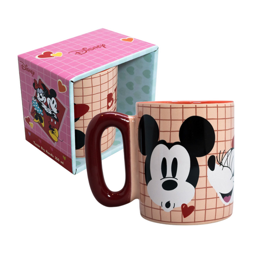 Tazon Mickey y Minnie Big Handle Kiss 375ml Disney Dia de los Enamorados Valentin