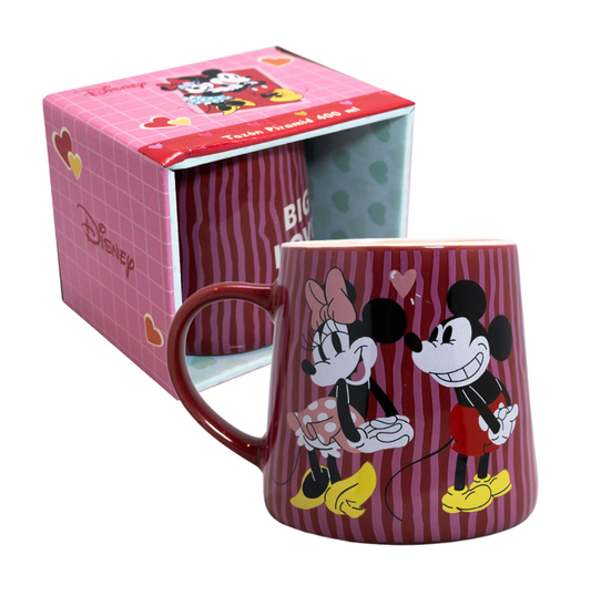 Tazon Piramide Kiss Mickey y Minnie 400ml Disney Dia de los Enamorados Valentin
