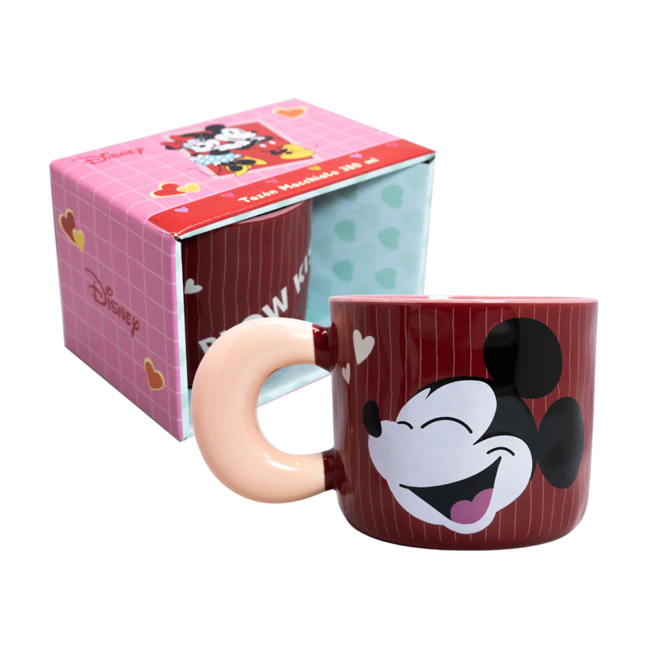 Tazon Macchiato Mickey Kiss 380ml Disney Dia de los Enamorados Valentin