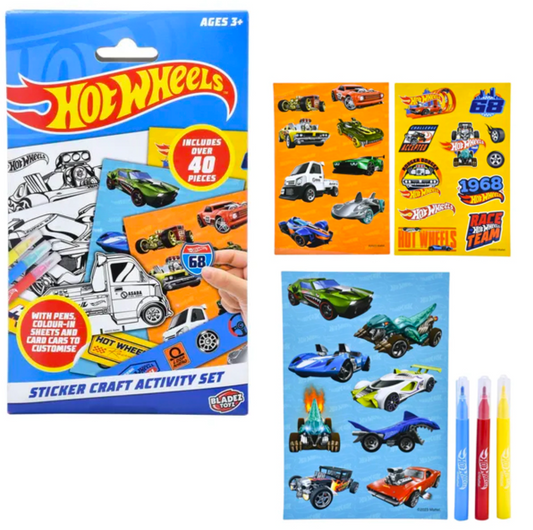 Set de Actividades con Stickers Hot Wheels