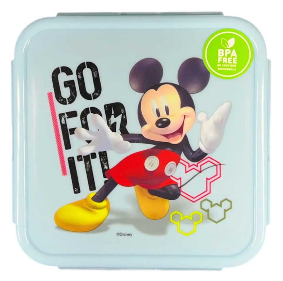 Hermetico Cuadrado 750ml Mickey Mouse