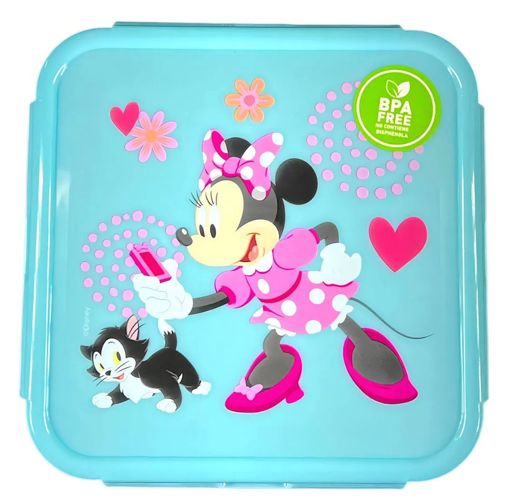 Hermetico Cuadrado 750ml Minnie Mouse