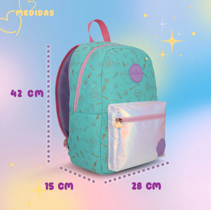 Mochila Juvenil Princesas Ariel La Sirenita