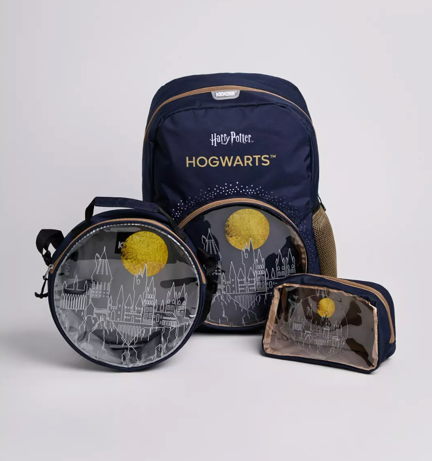 Set Escolar Harry Potter Infantil Mochila + Lonchera + Estuche