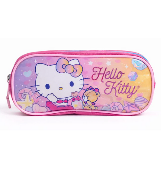 Estuche Escolar Hello Kitty Infantil Rosa