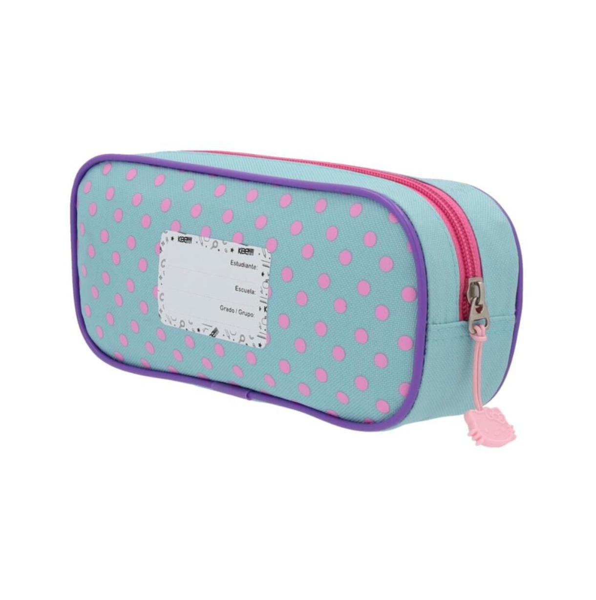 Estuche Escolar  Hello Kitty Infantil Celeste