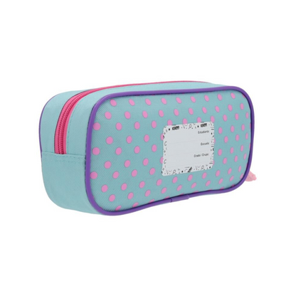 Estuche Escolar  Hello Kitty Infantil Celeste