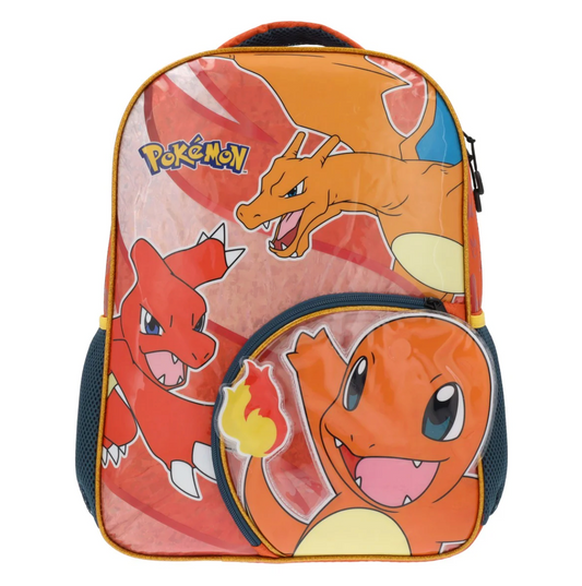 Mochila Pokémon Infantil Charizard - Charmeleon - Charmander