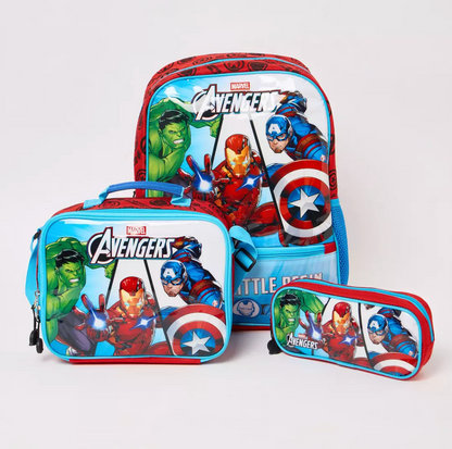 Set 3 en 1 Avengers Infantil Mochila + Lonchera + Estuche