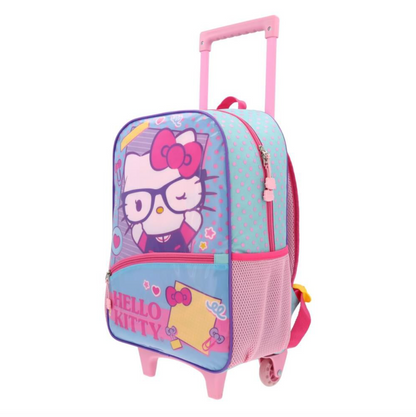 Pack Escolar Mochila con Ruedas Hello Kitty Infantil