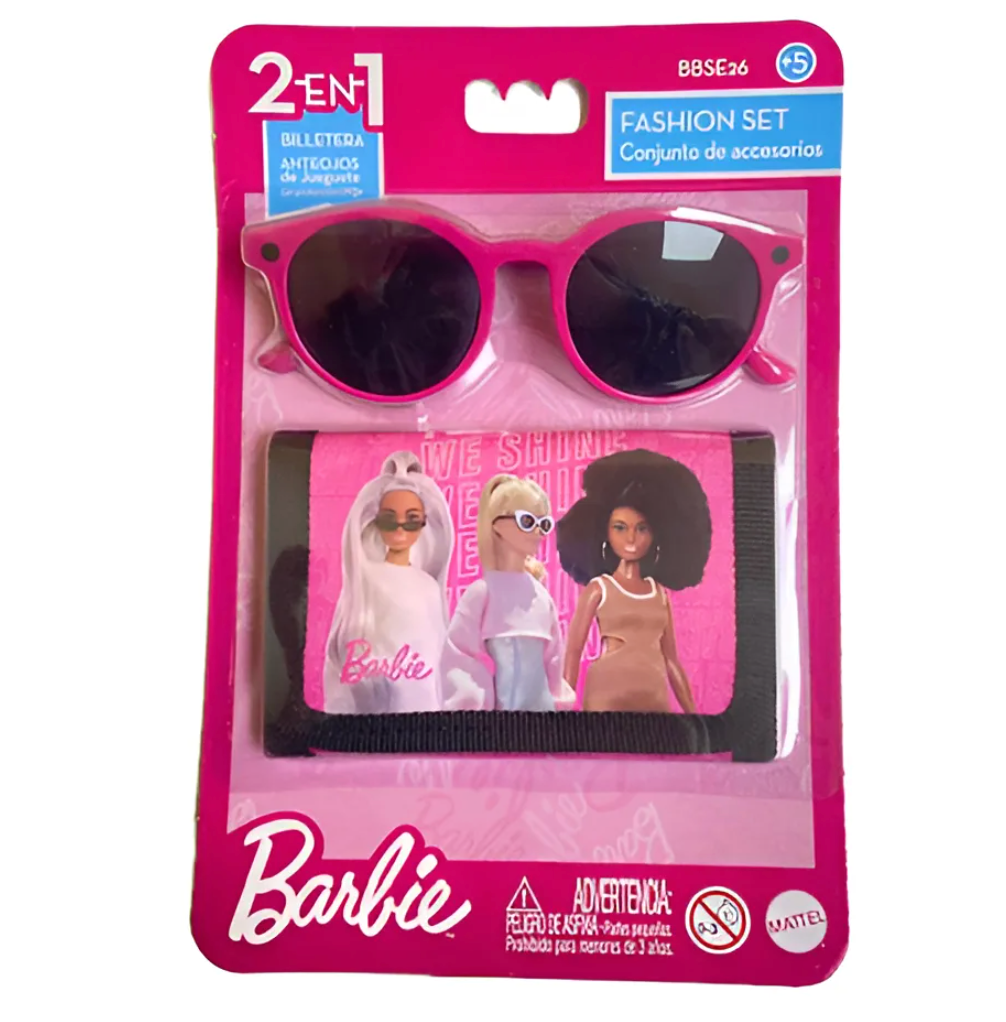 Barbie Set Billetera + Lentes Fashion