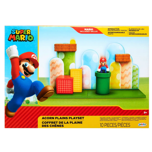 Set Super Mario Playset Acorn Plains Nintendo