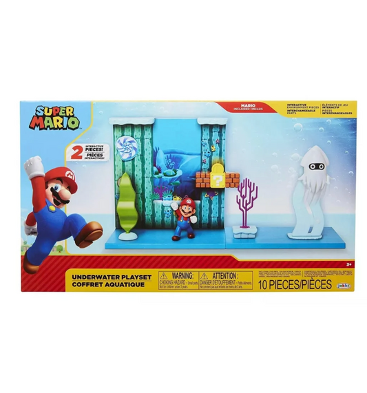 Set Super Mario Juego Submarino Escenario con Figura