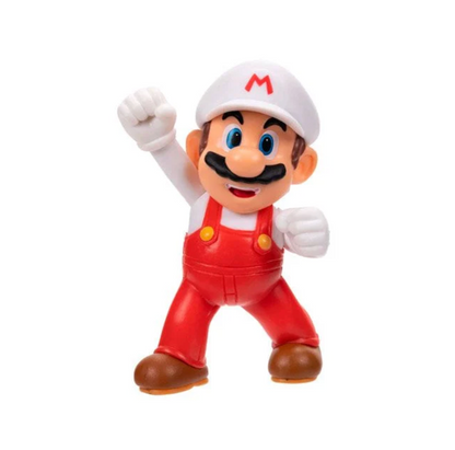 Figura Super Mario Mario De Fuego Articulada 6 Cms