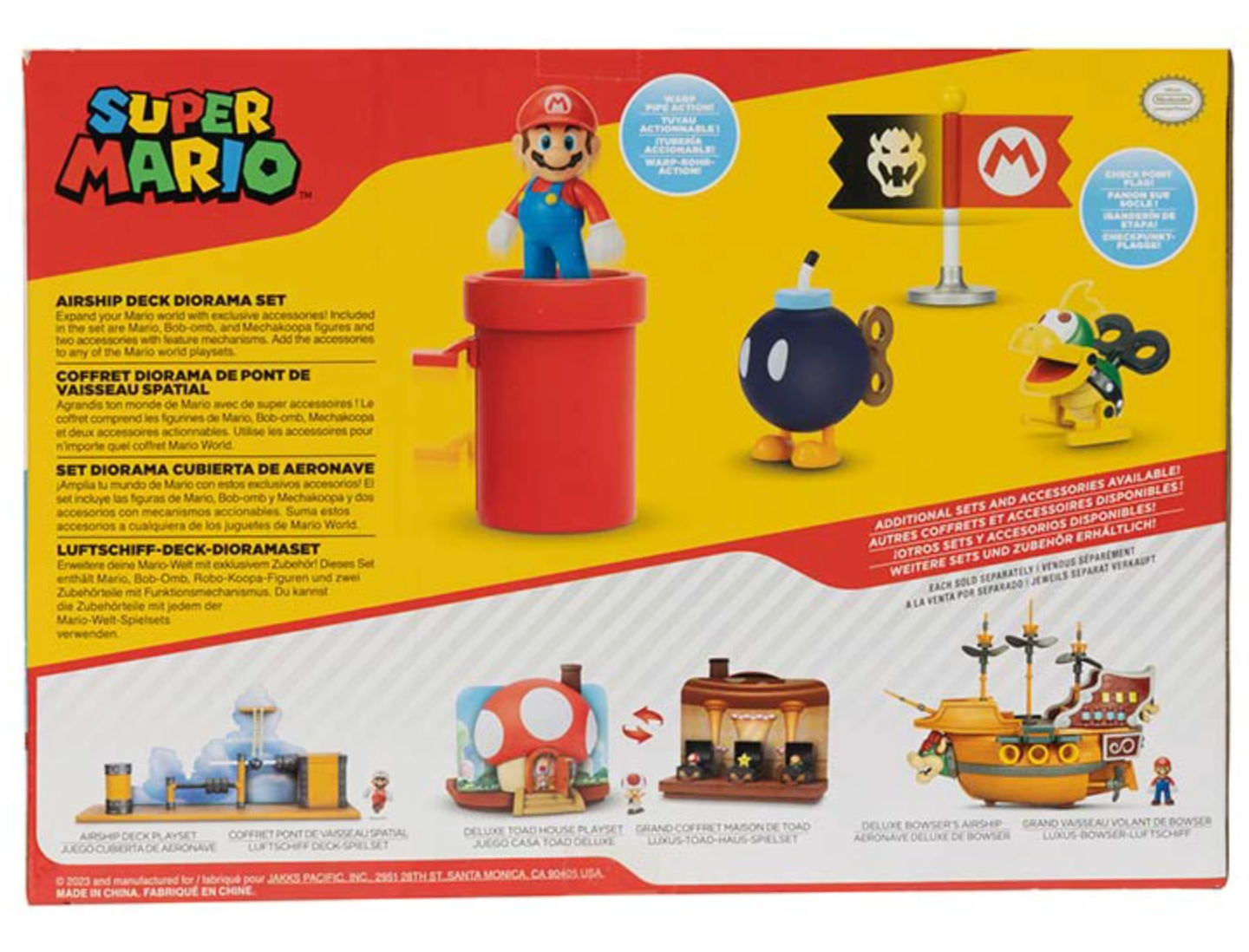 Juguete Playset Diorama Super Mario Cubierta De Aeronave