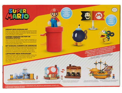 Juguete Playset Diorama Super Mario Cubierta De Aeronave