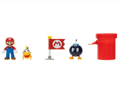 Juguete Playset Diorama Super Mario Cubierta De Aeronave