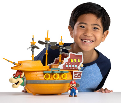 Juego Super Mario Barco Bowser Deluxe con 5 Figuras Playset