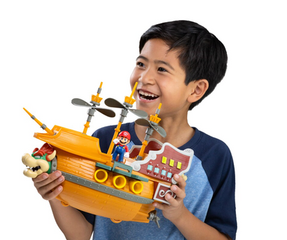 Juego Super Mario Barco Bowser Deluxe con 5 Figuras Playset