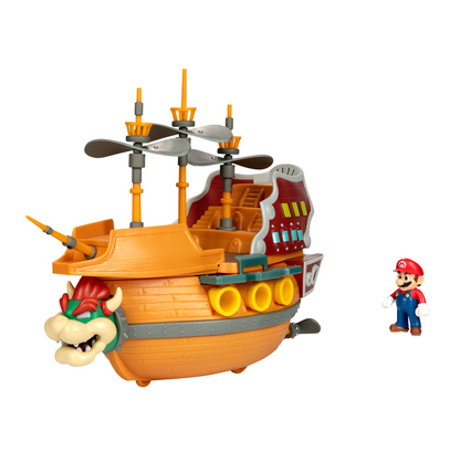 Juego Super Mario Barco Bowser Deluxe con 5 Figuras Playset