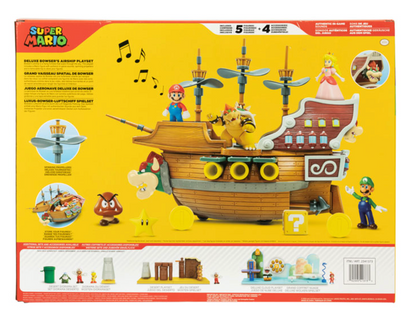 Juego Super Mario Barco Bowser Deluxe con 5 Figuras Playset