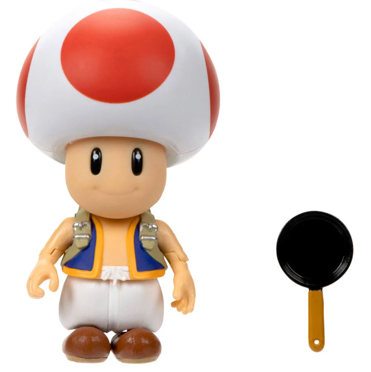 Super Mario Bros Figura Toad Con Sarten 10cm