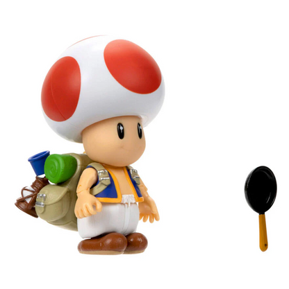 Super Mario Bros Figura Toad Con Sarten 10cm