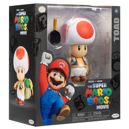 Super Mario Bros Figura Toad Con Sarten 10cm