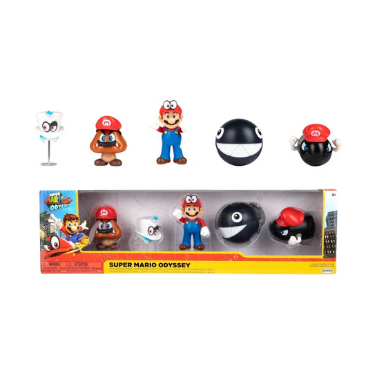 Pack 5 Figuras Super Mario Odyssey 6cm