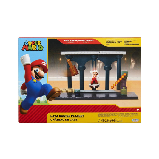 Playset Super Mario Castillo De Lava Juego Nintendo