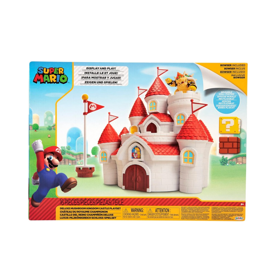 Juguete Super Mario Castillo De Princesa Peach + Mini Bowser