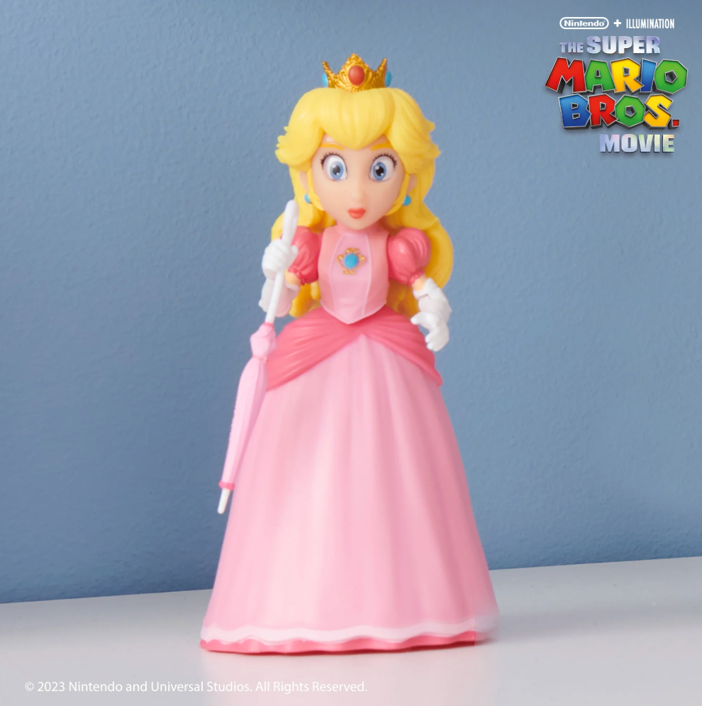 Figura Princesa Peach Super Mario Bros Movie Jakks