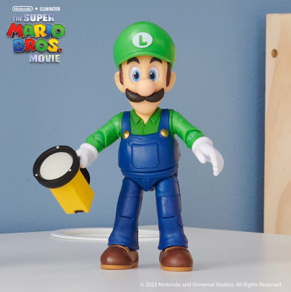 Figura Luigi Juguete Super Mario Bros Movie Jakks