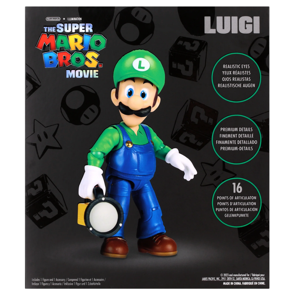 Figura Luigi Juguete Super Mario Bros Movie Jakks