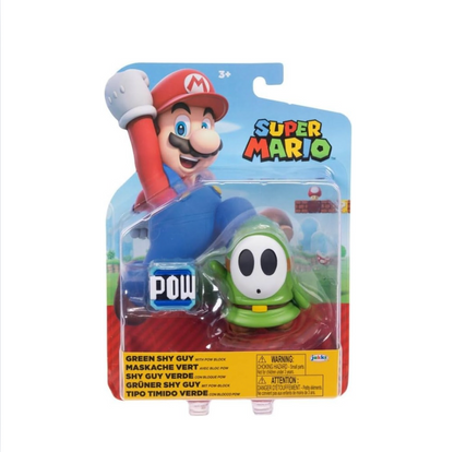 Figura De Acción Shy Guy Verde Bloque Super Mario 10cm